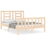 vidaXL Cadre de lit sans matelas bois de pin massif