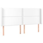 vidaXL Tête de lit avec oreilles Blanc 183x16x118/128 cm Similicuir