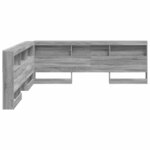 vidaXL Tête de lit de rangement Sonoma gris 200 cm Bois d'ingénierie