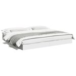 vidaXL Cadre de lit sans matelas blanc 180x200 cm bois d'ingénierie