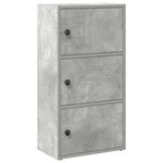 vidaXL Bibliothèque gris béton 40x24x77 cm bois d'ingénierie