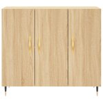 vidaXL Buffet chêne sonoma 90x34x80 cm bois d'ingénierie