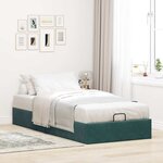 vidaXL Cadre de lit ottoman sans matelas vert foncé 80x200 cm velours
