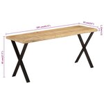 vidaXL Banc avec bord vivant 105 cm bois de manguier massif
