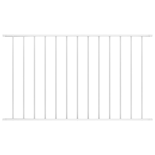 vidaXL Panneau de clôture Acier enduit de poudre 1 7x0 75 m Blanc
