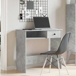 vidaXL Bureau Gris béton 80x40x75 cm Aggloméré