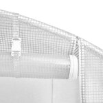 vidaXL Serre avec cadre en acier blanc 70 m² 14x5x2 3 m