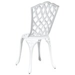 Chaises de jardin vidaXL 2 Pièces Aluminium coulé blanc