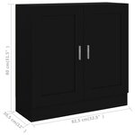 vidaXL Bibliothèque Noir 82 5x30 5x80 cm Bois d'ingénierie