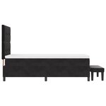 vidaXL Lit avec sommier et matelas & banc Noir 100x200 cm Velours