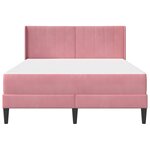 vidaXL Cadre de lit avec matelas Rose 120 x 190 cm Velours