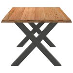 vidaXL Table à manger marron clair bois de chêne massif rectangulaire