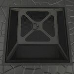 vidaXL Foyer de jardin avec tisonnier 81x81x47 cm XXL Acier