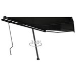 vidaXL Auvent manuel rétractable sur pied 450x350 cm Anthracite