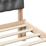 vidaXL Cadre de lit avec tête de lit rembourrée Marron 100 x 200 cm