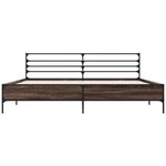 vidaXL Cadre de lit sans matelas chêne marron 180x200 cm