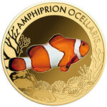 Monnaie MOST FAMOUS CORAL FISH Set 10x1/1000 Oz Or 3000 Francs Chad (PRÉCOMMANDE)