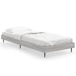 vidaXL Cadre de lit sonoma gris 75x190 cm bois d'ingénierie
