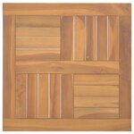 vidaXL Dessus de table carré 50x50x2 5 cm Bois de teck massif