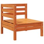vidaXL Canapé de jardin 4 places cire marron bois de pin massif