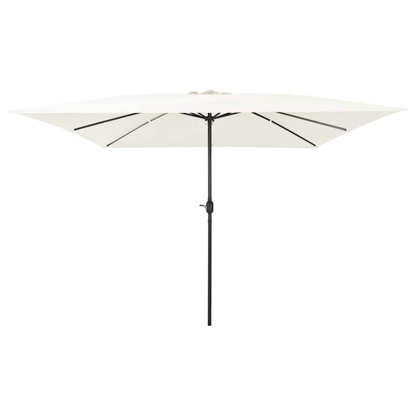 vidaXL Parasol de jardin Sable 295 x 295 x 245 cm Polyester et Acier