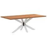 vidaXL Table à manger marron clair bois de chêne massif rectangulaire
