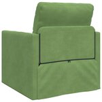 vidaXL Canapé-lit avec coussin Vert clair 74 x 77 x 81 cm Velours