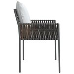 vidaXL Chaises de jardin et coussins lot de 4 marron 54x61x83 cm rotin