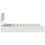 vidaXL Lit de Rangement Blanc 120 x 190 cm Bois d'ingénierie