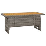vidaXL Salon de jardin 2 Pièces avec coussins Gris Résine tressée