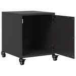 vidaXL Table de chevet noir 36x39x43 5 cm acier