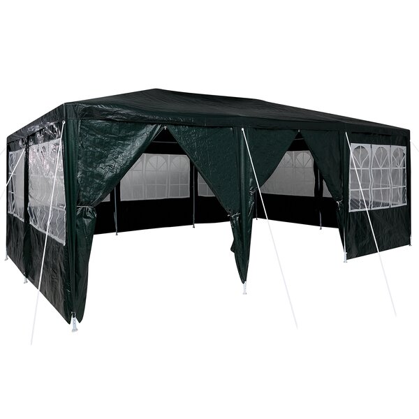 vidaXL Tente de fête avec 10 parois latérales vertes 6x4 m en PE