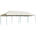 vidaXL Tente de réception pliable escamotable 3x9 m crème