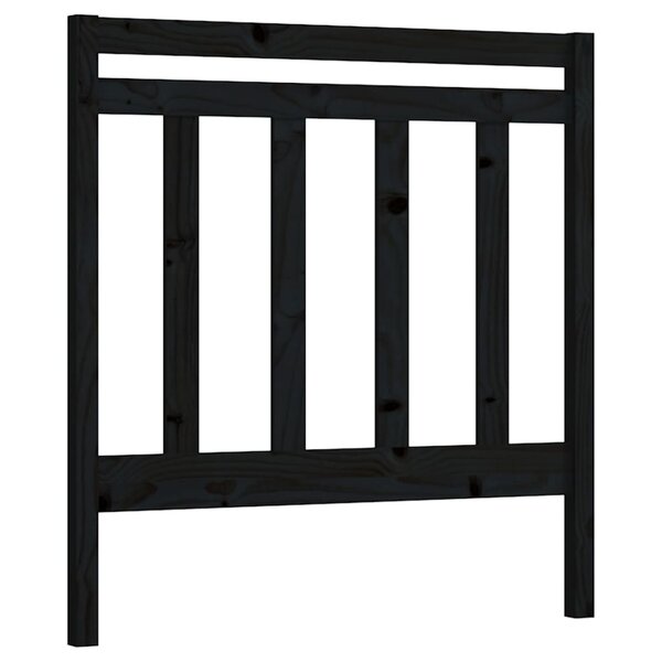 vidaXL Tête de lit Noir 106x4x100 cm Bois massif de pin