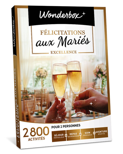 Coffret cadeau - WONDERBOX - Félicitations aux mariés Excellence