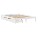 vidaXL Cadre de lit sans matelas blanc 140x200 cm bois de pin massif