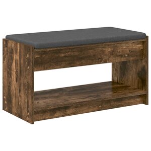 vidaXL Banc d'entrée Chêne Fumé 83 x 38 x 45 cm