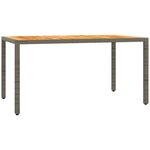 vidaXL Ensemble à manger de jardin et coussins 7 Pièces gris rotin