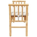vidaXL Banc de jardin avec coussin de 110 cm en bambou