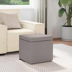 vidaXL Tabouret Taupe 41 x 41 x 40 cm Tissu et bois stratifié