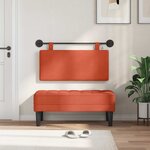 vidaXL Tête de lit suspendue Rouge orange Tissu en velours côtelé