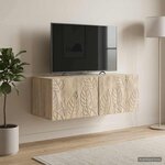 vidaXL Meuble TV mural 78 5 x 41 x 30 cm Chêne Sonoma