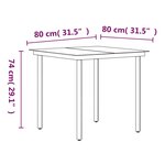 vidaXL Ensemble à manger de jardin et coussins 5Pièces Gris/noir