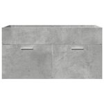 vidaXL Ensemble de meubles de salle de bain 4 Pièces gris béton