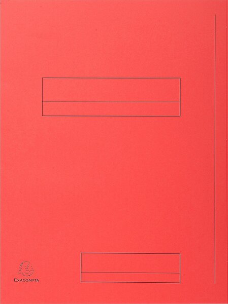 Paquet de 50 chemises 2 rabats JURA en carte 240 g Rouge EXACOMPTA