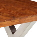 vidaXL Table à manger bois massif 180x90x76 cm