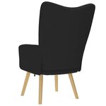 vidaXL Chaise de relaxation Noir Tissu