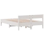 vidaXL Cadre de lit sans matelas blanc 140x200 cm bois de pin massif