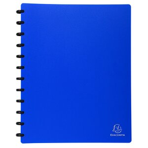 Protège-documents À Anneaux Et Pochettes Détachables 60 Vues - A4 - Bleu - X 4 - Exacompta