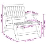 vidaXL Chaises de jardin 2 Pièces 76x67x73.5 cm Bois massif d'acacia
